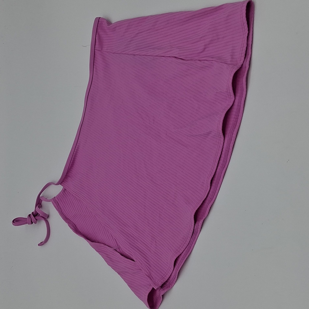 California Waves Ribbed Sarong Skirt Cover-Up Orchid S